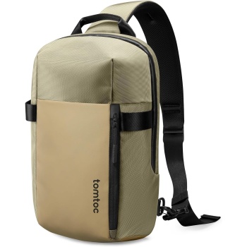 Tomtoc Sling Bag Crossbody Backpack EDC Daypack for Men Women Minimalist Chest Shoulder Bag for 2024 New 14" MacBook Pro, 13" MacBook Air, 11" iPad Air, Daily Use, Work, Travel - S Size
