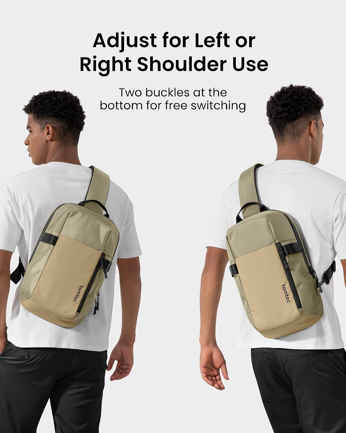 Tomtoc Sling Bag Crossbody Backpack EDC Daypack for Men Women Minimalist Chest Shoulder Bag for 2024 New 14″ MacBook Pro, 13″ MacBook Air, 11″ iPad Air, Daily Use, Work, Travel – S Size 5