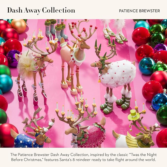 MACKENZIE-CHILDS Patience Brewster Dash Away Ornament, Prancer 3