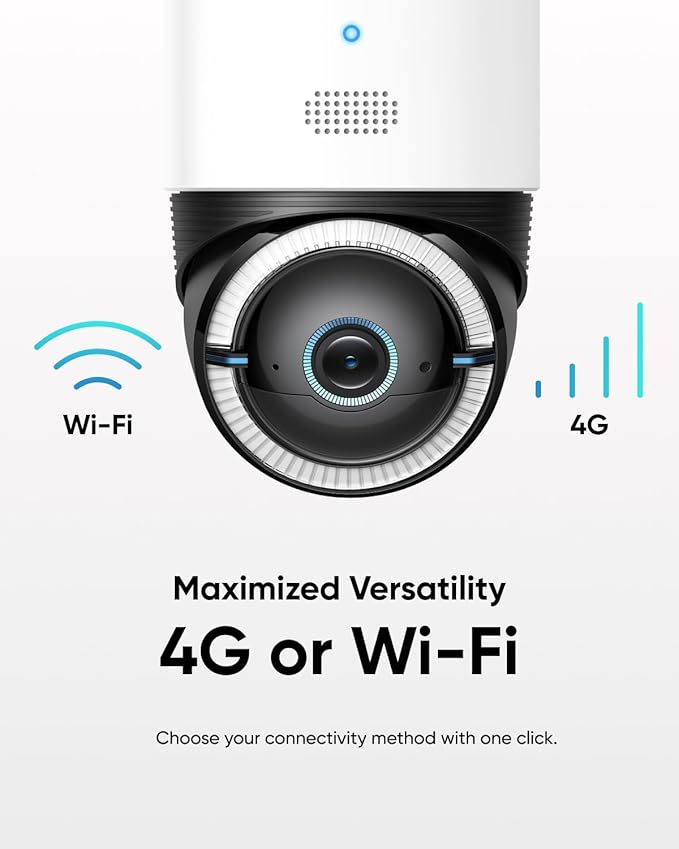 eufy Security 4G LTE Cam S330, 4K Cellular Solar Security Cameras Wireless Outdoor 5