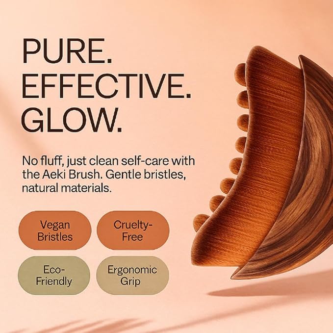 Aeki Lymphatic Contour Face Brush – Reduces Puffiness & Restores Definition, Aeki Lymphatic Face Brush, 100% Gentle & Soft on Skin | Naturally Sculpted Look,Aekii Facial Brush (1 Set) 2