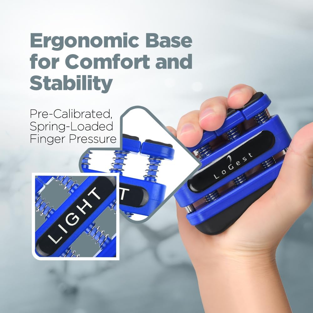 Logest Finger Strengthener – Finger Exerciser for Forearm and Hand Strengthener – Hand Grip Workout Equipment for Musician, Rock Climbing and Therapy 5