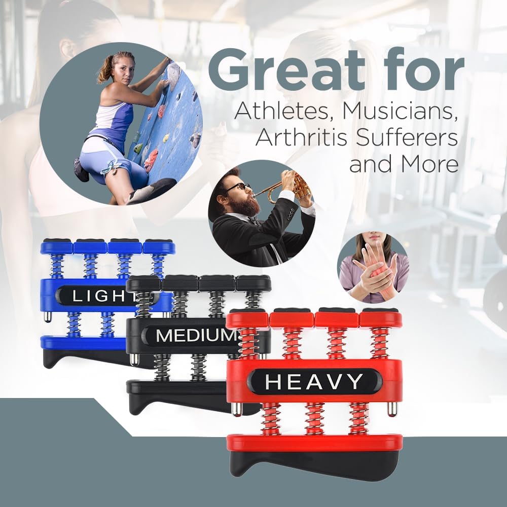 Logest Finger Strengthener – Finger Exerciser for Forearm and Hand Strengthener – Hand Grip Workout Equipment for Musician, Rock Climbing and Therapy 3