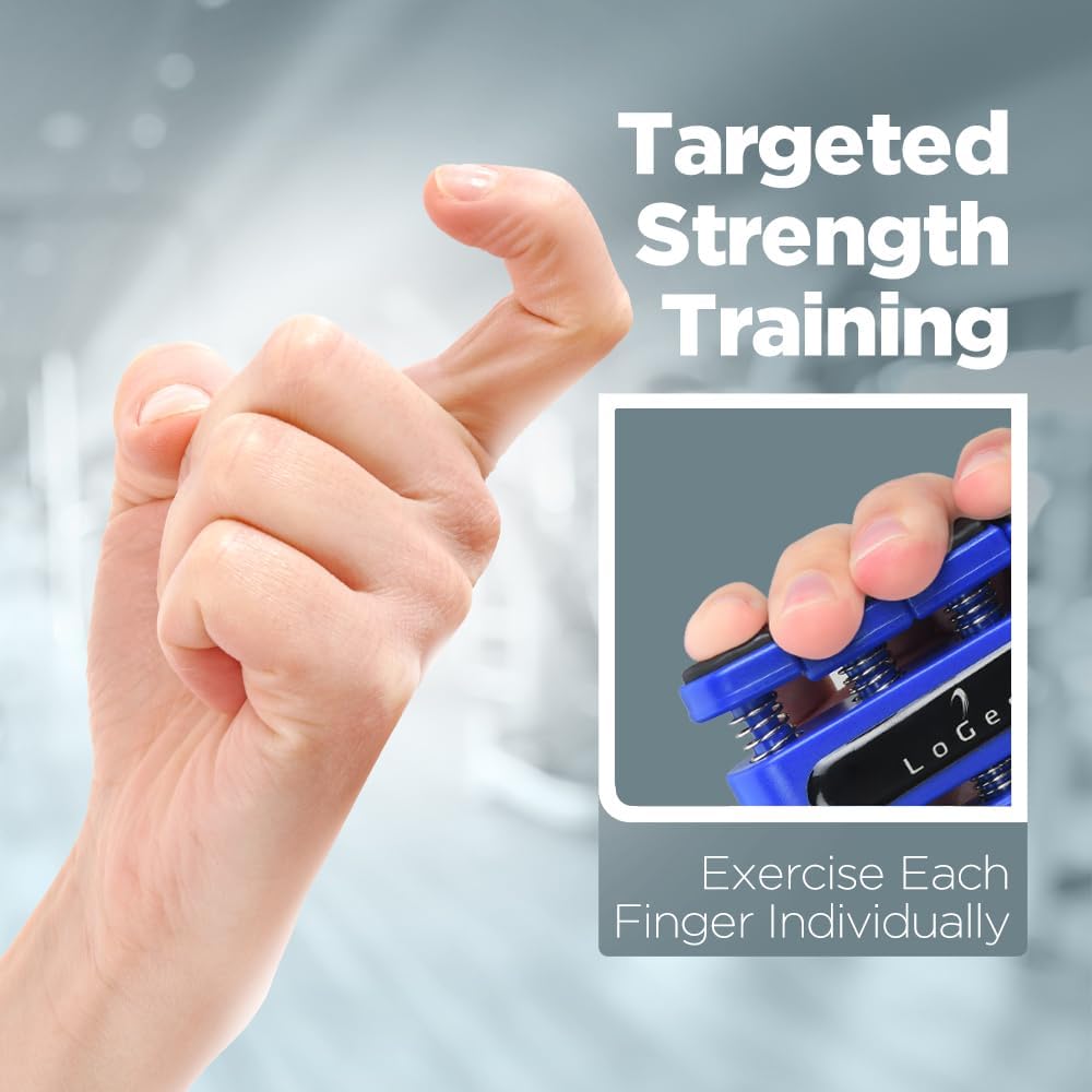 Logest Finger Strengthener – Finger Exerciser for Forearm and Hand Strengthener – Hand Grip Workout Equipment for Musician, Rock Climbing and Therapy 2