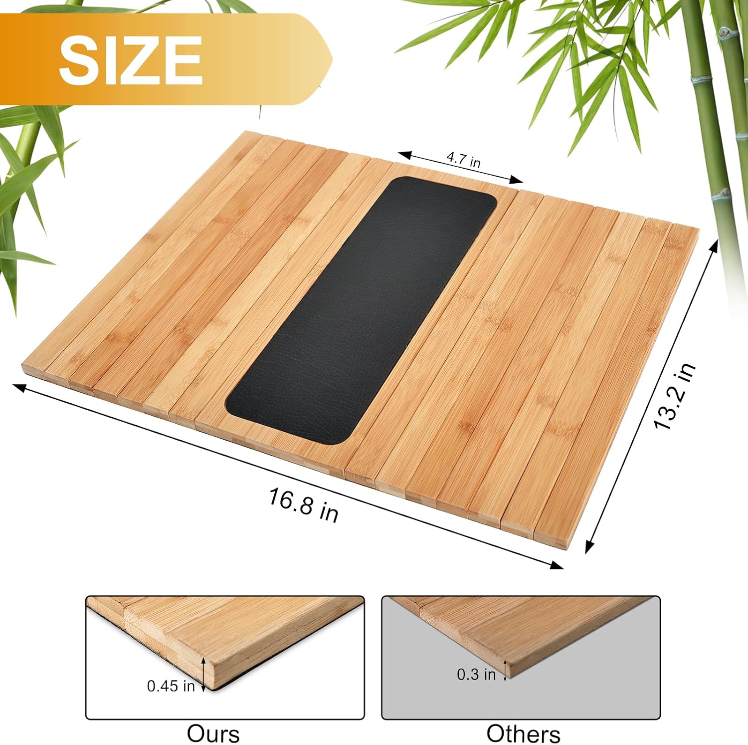 Numola Couch Arm Tray, Sofa Armrest Tray Table, Adjustable and Foldable Couch Arm Table for Snack, Food, Drinks, Phone, Remote(Natural) 3