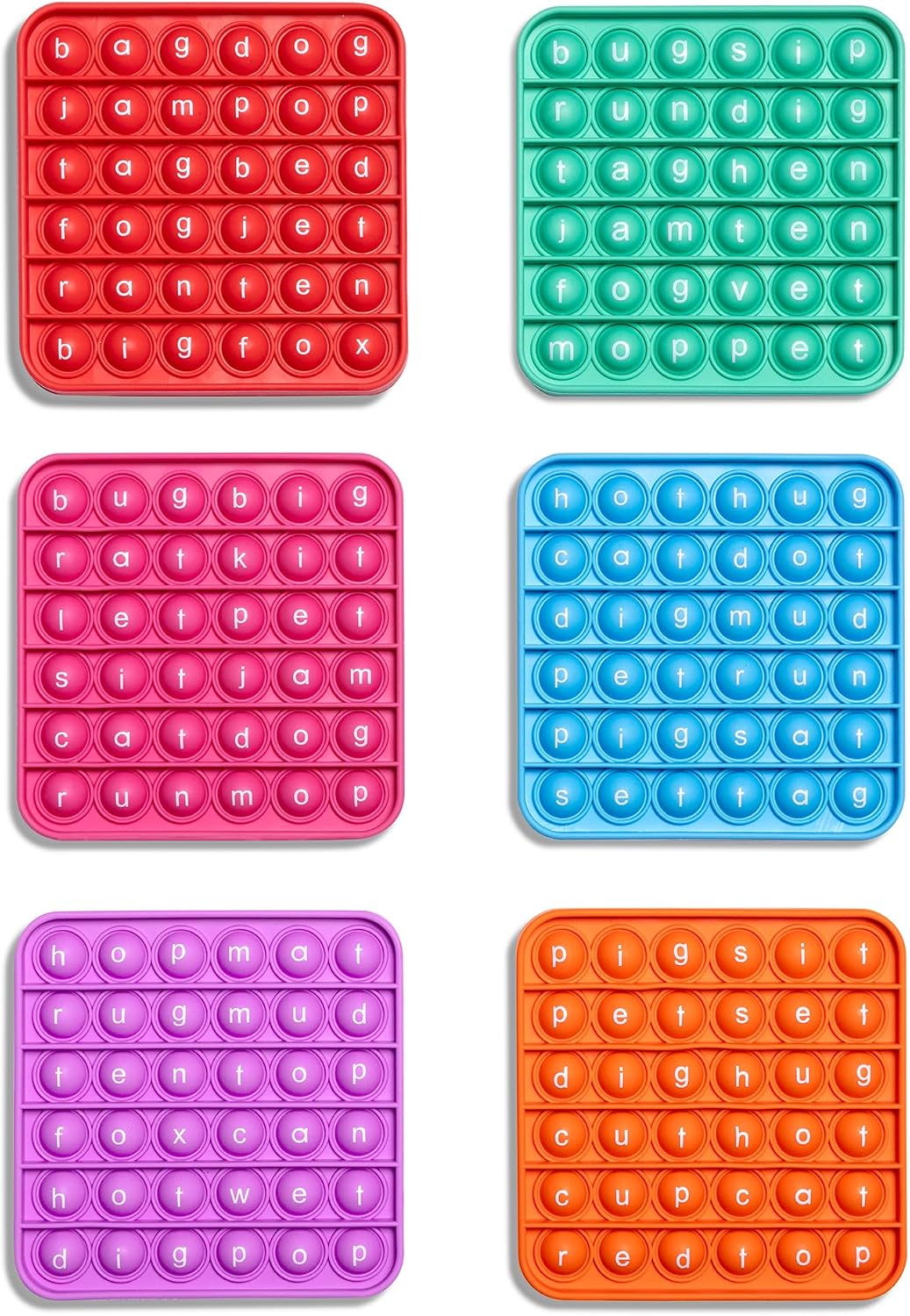 Word Pop CVC Words Mats for Classrooms (Pack of 6) Learn to Read in Weeks