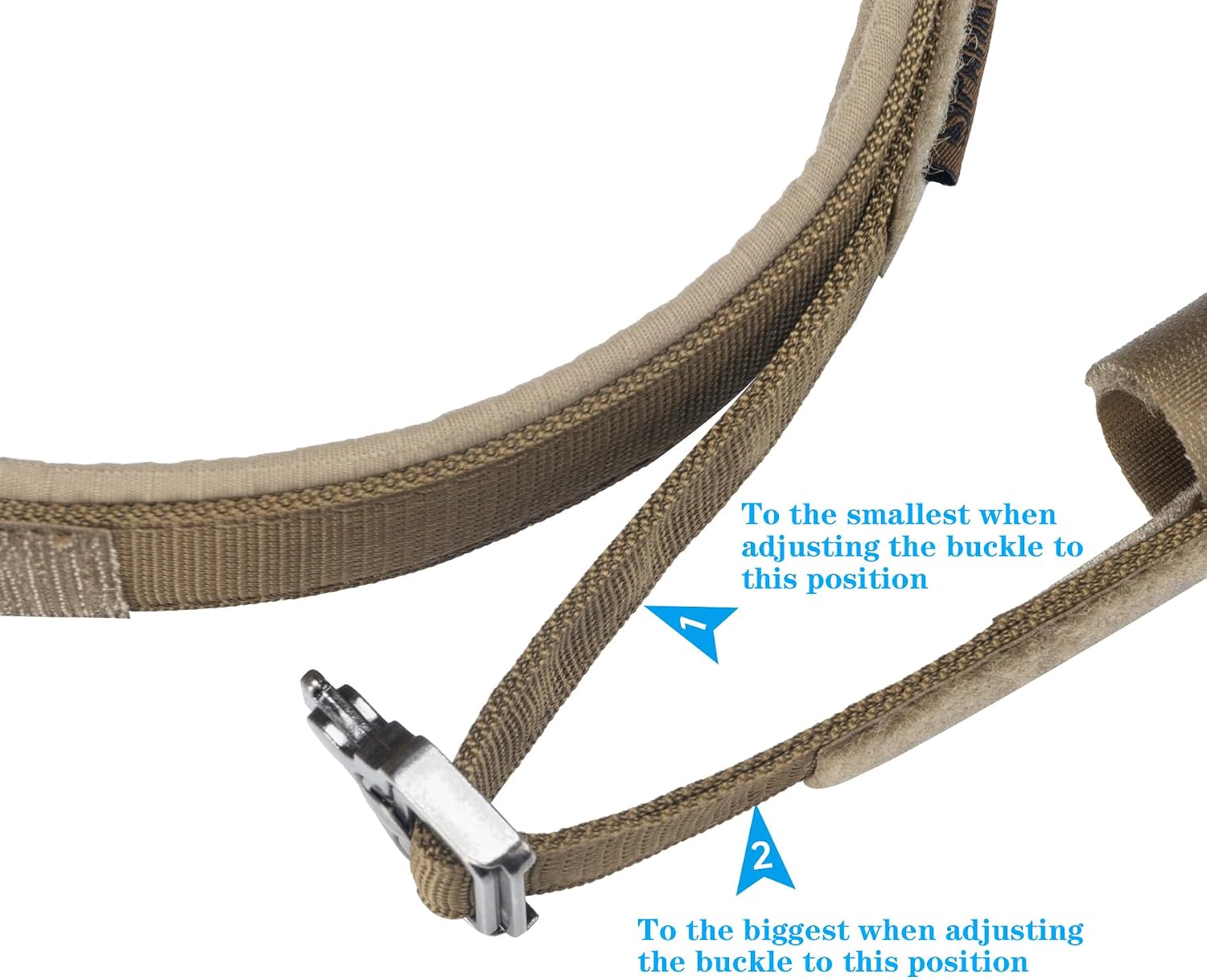 EXCELLENT ELITE SPANKER Tactical Nylon Dog Collar Military Metal Buckle | Adjustable Training Padded Durable Dog Collar Heavy Duty with Control Handle & Patches for Medium and Large Dogs Easy Wear 5
