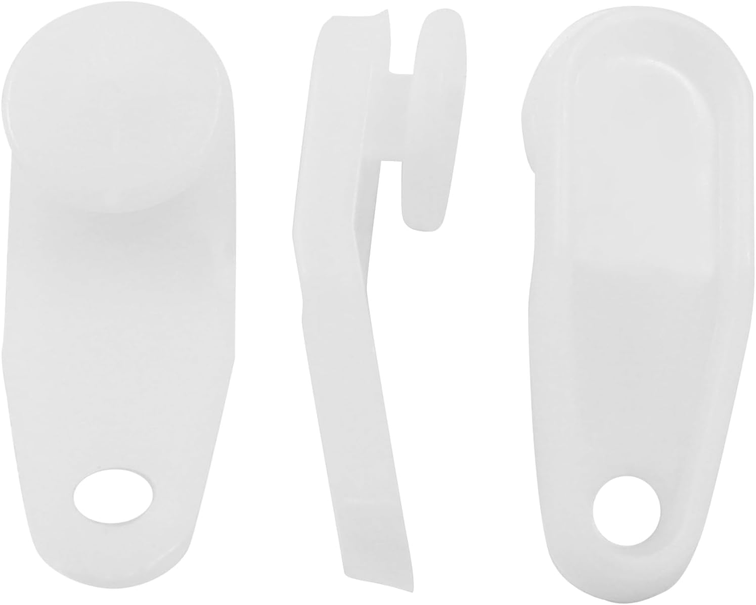 Traverse Rod Slides, 50 Pcs, Plastic Curtain Track Glider Hooks 5